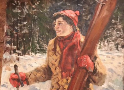 Мещеряков В.П. портрет дочери, 1961, х.м. 50х70