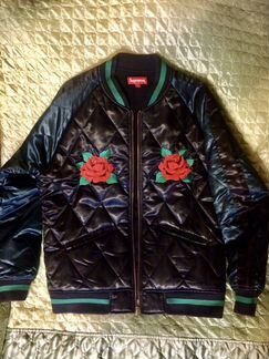 Бомбер Supreme Quilted Satin Roses Bomber F/W13