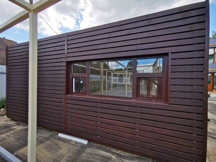 Торговый павильон в рейках, киоск под ключ