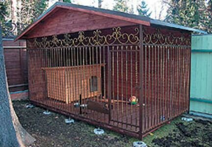 Кованые вольеры для собак